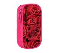 NCLSJFOV Pouch for School Office Supplies Big Capacity Red Rose Pen Case Large Capacity Pencil Bag for Students Stationery Pouch Pencil Box Desk Organizer with Smooth Zipper Portable Pencil