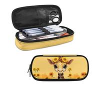 NCLSJFOV Sunflower Giraffe Pencil Case Large Capacity Pencil Holder Pen Bag Storage Pouch Travel Organzier for Elementary Secondary School Girls Boys Kids School Office Classroom