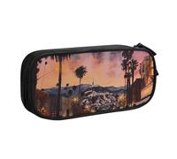 NCLSJFOV The Old Hollywood Printed Pencil Case Large Pen Bag Cute Pencil Box Pouch Office School Stationery Organizer for Girls Boys, Black