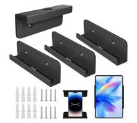 NCOALE 2 Pairs of Tablet Mounts Wall Universal Wall Mount Tablet Compatible with iPad iPhone Samsung Xiaomi Lenovo Tablet Wall Mount for Bedroom Kitchen Bathroom