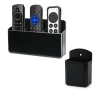 NCOALE Remote Control Holder Wall Mounted, 3 Slot and 1 Slot TV Controller Holder Self Adhesive Remote Control Storage Wall Mounted Pen Holder for Home Office School (2 PCS)