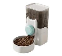NCONCO Automatic Cat Feeder, Cat Water Dispenser, Dogs Cats Food Feeder and Water Dispenser 1L, Gravity and Siphon Technology, Visible Window, Hang in Cage, Ideal for Small Medium Pets, Easy to Clean