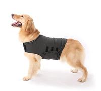 NCONCO Dog Anxiety Relief Coat, Lightweight Wrap Calming Vest, Adjustable Calming Coat Dog Wrap, Instant Therapy for Storms, Fireworks & Separation, Anxiety Vest for Dogs (Dark Grey, M)
