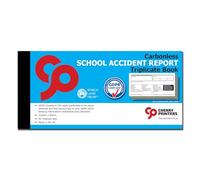 NCR School Accident Report Triplicate Book 99 x 210mm 50 Sets Carbonless