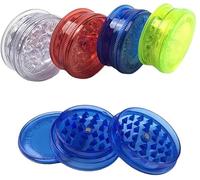 NCS35® 1x Premium 3 Part Plastic Salt Herb and Spice Grinder 60mm Magnetic Shark Teeth Assorted Colours Portable Herbal Dispoable & Reuseable Durable Pocket Sized Unisex Gift