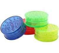 NCS35 Premium 3-Part Plastic Herb Spice Grinder - 60mm Magnetic, Sharp Shark Teeth, Assorted Colors, Portable, Smell Proof, Durable & Pocket-Sized