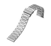 NCSAJCNX 22mm Watch Band Compatible With Casio Compatible With Seiko Replacement Watchstrap Metal Silver Stainless Steel Strap For Men Women