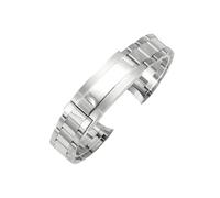 NCSAJCNX Compatible With Submariner Seiko NH35 Watch Strap Wrist Bracelet Solid Stainless Teel Watchband 21mm 20mm Compatible With Rolex Daytona Oyster Perpetual(Bright Silver-A Buck,20mm)