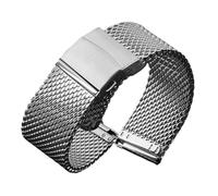 NCSAJCNX Milanese Stainless Steel Strap 20mm 22mm 18mm For Seiko Watch Band 0.6mm 1.0mm Mesh Metal Wristband Universal Replacement Straps(1.0mm Silver,18mm)