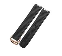 NCSAJCNX Silicone Rubber Watch Strap Compatible With Omega Compatible With Seamaster 300 AT150 Aqua Terra Ultra Light 8900 Steel Buckle Watchband Bracelets(Black Green)