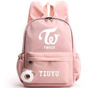 NCTCITY Cute Rabbit Ears Backpack School Bag Daypack Gift Merchandise Laptop Bag College Bookbag Travel Canvas Bag NA YEON JUNG YEON MOMO SANA JI Hyo MINA DAHYUN CHAE Young TZUYU