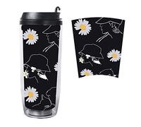 NCTCITY G-Dragon Coffee Tea Water Travel Mug Double Walled Insulated Outdoor Tumbler Portable Reusable Accompanying Cup Gym Sport Water Bottle T.O.P Taeyang DAESUNG