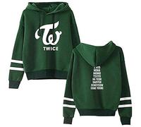 NCTCITY Hoodies Long Sleeve Letter Printing Hooded Streetwear Sweatshirts Pullover Unisex Tops Autumn Winter NA YEON JUNG YEON MOMO SANA JI Hyo MINA DAHYUN CHAE Young TZUYU Green