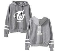 NCTCITY Hoodies Long Sleeve Letter Printing Hooded Streetwear Sweatshirts Pullover Unisex Tops Autumn Winter NA YEON JUNG YEON MOMO SANA JI Hyo MINA DAHYUN CHAE Young TZUYU Grey