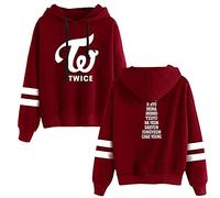 NCTCITY Hoodies Long Sleeve Letter Printing Hooded Streetwear Sweatshirts Pullover Unisex Tops Autumn Winter NA YEON JUNG YEON MOMO SANA JI Hyo MINA DAHYUN CHAE Young TZUYU Red