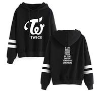 NCTCITY Hoodies Long Sleeve Letter Printing Hooded Streetwear Sweatshirts Pullover Unisex Tops NA YEON JUNG YEON MOMO SANA JI Hyo MINA Black