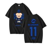 NCTCITY Men Women T-Shirts Short Sleeve Cotton Tops Karma Cute Cartoon Animal Printed Unisex Tee Tops Casual Blouse Streetwear BangChan Lee Know Changbin Hyunjin Han Felix Seungmin I.N