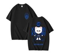NCTCITY Men Women T-Shirts Short Sleeve Cotton Tops Karma Cute Cartoon Animal Printed Unisex Tee Tops Casual Blouse Streetwear BangChan Lee Know Changbin Hyunjin Han Felix Seungmin I.N