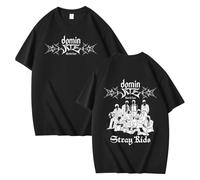 NCTCITY Men Women T-Shirts Short Sleeve Tops Unisex Tee Tops Cotton Casual Loose Blouse Streetwear for Teen Stray Kids Dominate BangChan Lee Know Changbin Hyunjin Han Felix Seungmin I.N