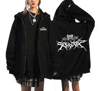 NCTCITY Women Y2k Zip Up Hoodie Unisex Hooded Sweatshirts ATE Casual E-Girl 90s Oversized Jacket Harajuku Streetwear Top BangChan Lee Know Changbin Hyunjin Han Felix Seungmin I.N