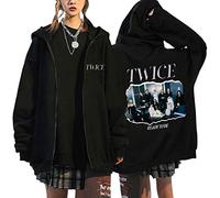 NCTCITY Women Y2k Zip Up Hoodie Unisex Hooded Sweatshirts TWICE Casual E-Girl 90s Oversized Jacket Harajuku Streetwear Outwear Top READY TO BE NAYEON MOMO SANA JIHYO MINA TZUYU