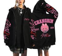 NCTCITY Y2k Zip Up Hoodie Hooded Sweatshirts Cute Cartoon Printed Casual E-Girl 90s Jacket Harajuku Streetwear Top BangChan Lee Know Changbin Hyunjin Han Felix Seungmin I.N