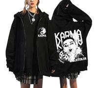 NCTCITY Y2k Zip Up Hoodie Hooded Sweatshirts KARMA Printed Merch Casual E-Girl 90s Jacket Black Streetwear Top BangChan Lee Know Changbin Hyunjin Han Felix Seungmin I.N