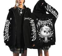 NCTCITY Y2k Zip Up Hoodie Hooded Sweatshirts Merch dominATE Casual E-Girl 90s Jacket Harajuku Streetwear Top WORLD TOUR BangChan LeeKnow Changbin Hyunjin Han Felix Seungmin I.N