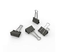 nctinystore Micro Black Binder Clips Micro Metal Clamp 1/2 inch Width (Black, 40 PCS) Micro Size (Clip Horizontal Width 1/2inch).