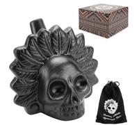 NCTNCX Aztec Death Whistle, Authentic Human Sounding Screaming, Aztec Death Whistle, Screaming Aztec War Whistle, Real Screaming Aztec Death Whistle (Black)