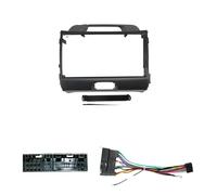 NCTPICLC 2 Din For Kia For SPORTAGE 2010-2016 Car 9INCH Android Navigation Frame GREY Panel Fascia Kit Cable Video Harness Adapter DVD Navigation Frame Dash Radio Bezel(D)