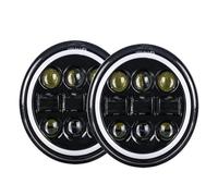 NCTPICLC 2PCS 5.75 Inch LED Headlight Projector 5 3/4" Headlamp For Dyna For Low For Rider For Super For Glide For Switch For Wide For Glide Headlight(2pcs G)