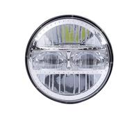 NCTPICLC 5.75" Inch For Triumph For Speed For Triple 2005-2010 Round LED Headlight With Halo Ring White DRL Black/Chrome Headlight(1PCS CHROME)