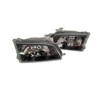 NCTPICLC Car Headlamp Headlights A Pair Car Headlights For Toyota For Corona For Caldina AT190 AT191 ST190 ST191 ST195 CT196 1992 1993 1994 1995(Black)