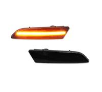 NCTPICLC Dynamic Sequential Side Mirror Turn Signal Lights 4PCS LED Side Marker Light Bumper Front Amber ＆ Rear Turn Signal Lights 2004-2008 For Chrysler For Crossfire(2pc 8Front Amber)