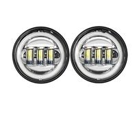 NCTPICLC Fog Passing Lights 4.5" inch Motorcycle LED Fog Light 4.5" Auxiliary Passing Lamps For Electra For Glide For Ultra For Limited For FLHTK 2010-2016(Chrome2 with halo)