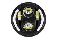 NCTPICLC Fog Passing Lights 5.75 Inch LED Headlight 5 3/4" DRL 50W Motorbike Headlights For Dyna For Softail For Sportster 883 XL883 For FXCW(40w Turn Signal)