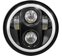 NCTPICLC Fog Passing Lights 5.75INCH LED DRL Headlight Replacement 5-3/4" Motorcycle White Halo Ring Angle Eye Headlamp For Indian For Scout 2015-2017(1Piece)