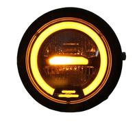 NCTPICLC Fog Passing Lights 6 Inch Motorcycle Led Headlight Universal 6" Round Head Light For Sportster For Cafe For Racer For Suzuki For Custom(Yellow)