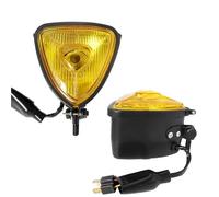 NCTPICLC Fog Passing Lights Motorcycle Universal Vintage Racer Head Lights Retro Triangle Headlamp For Chopper For Cruisers For Bobber For Custom(Style C)