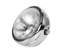 NCTPICLC Fog Passing Lights Retro Lens Motorcycle Round Modified Front Headlight For CG125 GN125(Silver and white)