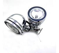 NCTPICLC Fog Passing Lights Vintage Motorcycle Metal Chrome Coating Headlight Left Right Fog Light Motorcycle Equipment Accessory