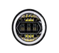 NCTPICLC For Dyna For VRSCD For VRSCDX For FLSTSB For FLSTSC For FLSTSE Universal 5 3/4 Inch 5.75" Led Car Motorcycle Headlight H4 Moto Headlamp Head Light Headlight(1PCS headlight Black E)