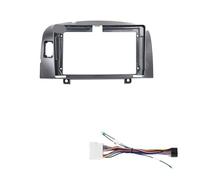 NCTPICLC For Hyundai NF For SONATA 2004-2008 9INCH LHD Texturing 2 Din Car Radio Android Frame Kit Center Fascia Cable Video Harness Adapter Navigation Frame Dash Radio Bezel(C)