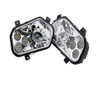 NCTPICLC For Polaris For Sportsman 400 500 550 570 800 850 2009-2017 LED Headlights With Angel Eye LED Head Lights Front Lamps Headlight(2 pcs Chrome)