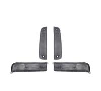 NCTPICLC Front Lamp Assembly For JEEP For CHEROKEE XJ 1997-2001 Signal Lights White Cystal Clean Bumper Turn + Corner Side Marker Lamps Set Left + Right(Black)