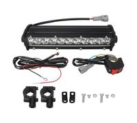 NCTPICLC Motorbike Head Lamp Motorcycle Headlight Light Handlebar LED Bar Set 60W With Switch Kit Fits Most 7/8” Handlebars White Yellow Flicker(White)