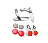NCTPICLC Motorcycle Turn Signal LED Spotlight Fog Light Bracket For Road For King For FLHR 1994-2013 For Electra For Street For Glide For FLHX 2014-2021 Headlight(4pcs chrome C)