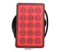NCTPICLC Third 3RD Brake Light 12V F1 Style Brake Light Car LED Rear Tail Lamp Auto Flashing Warning Reverse Stop Safety Signal Lights 15LED For SUV Moto(1 Pc Red)