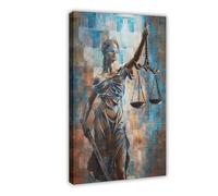 NCUDANK Abstract Goddess of Justice Canvas Poster Wall Art Decor Print Picture Paintings for Living Room Bedroom Decoration 16x24inch(40x60cm)